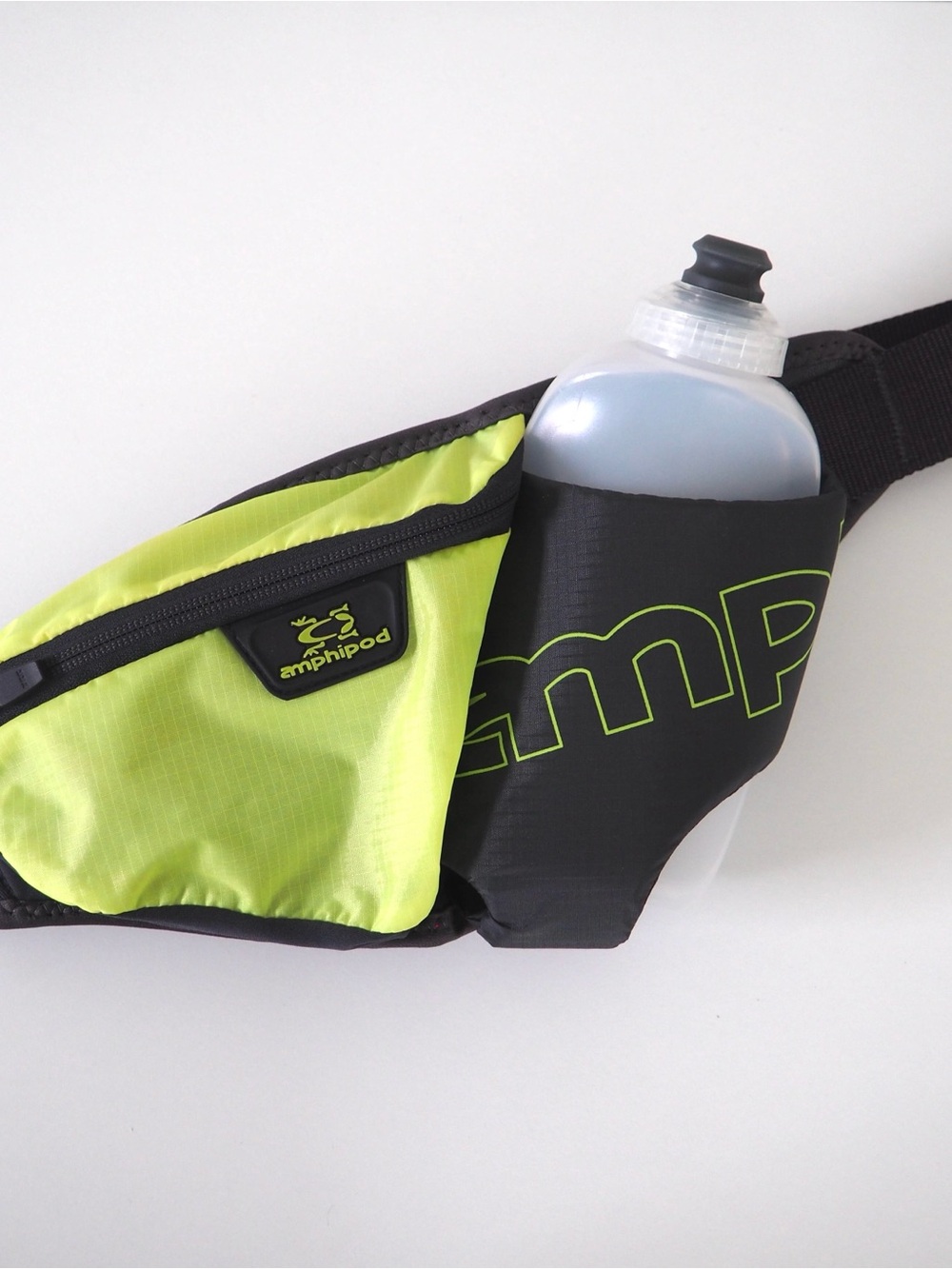 The Amphipod Bottle Waist Pack - Neon Yellow/Green
